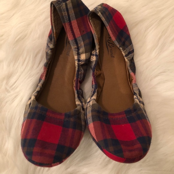 lucky brand plaid flats